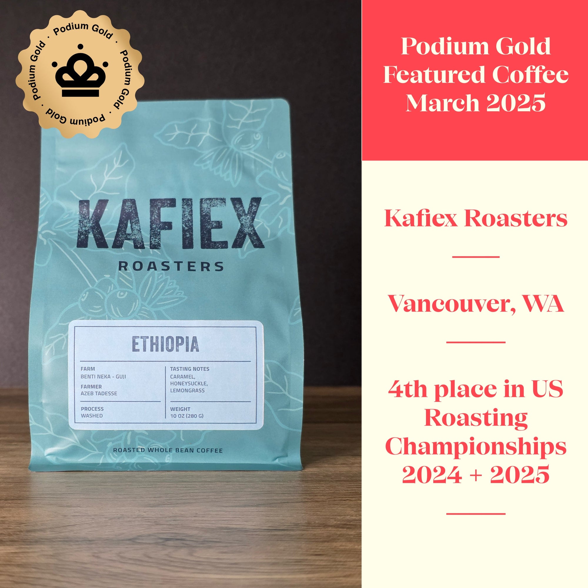 March 2025: Podium Gold. Kafiex Roasters