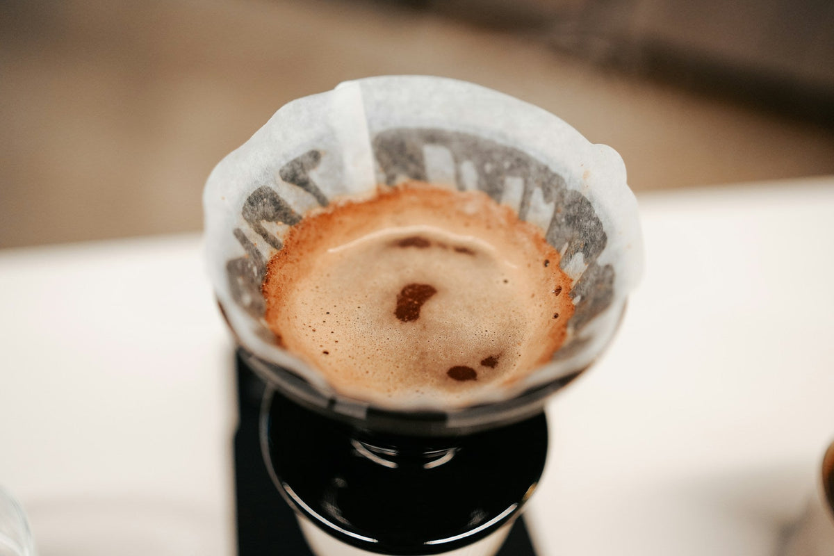 Pour over coffee being brewed