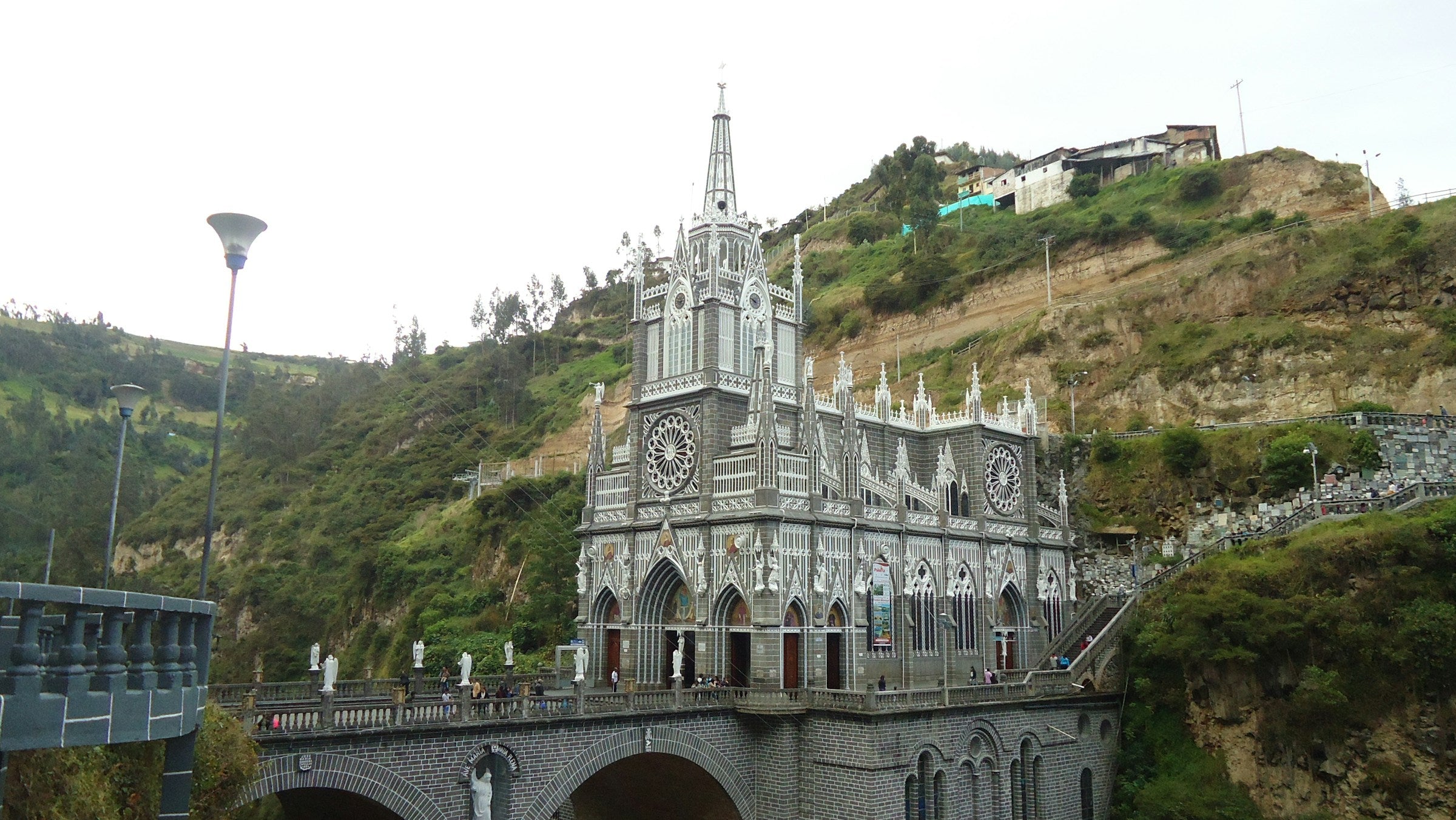 Las Lajas Sanctuary (Santuario de Las Lajas) is located in Nariño, Colombia