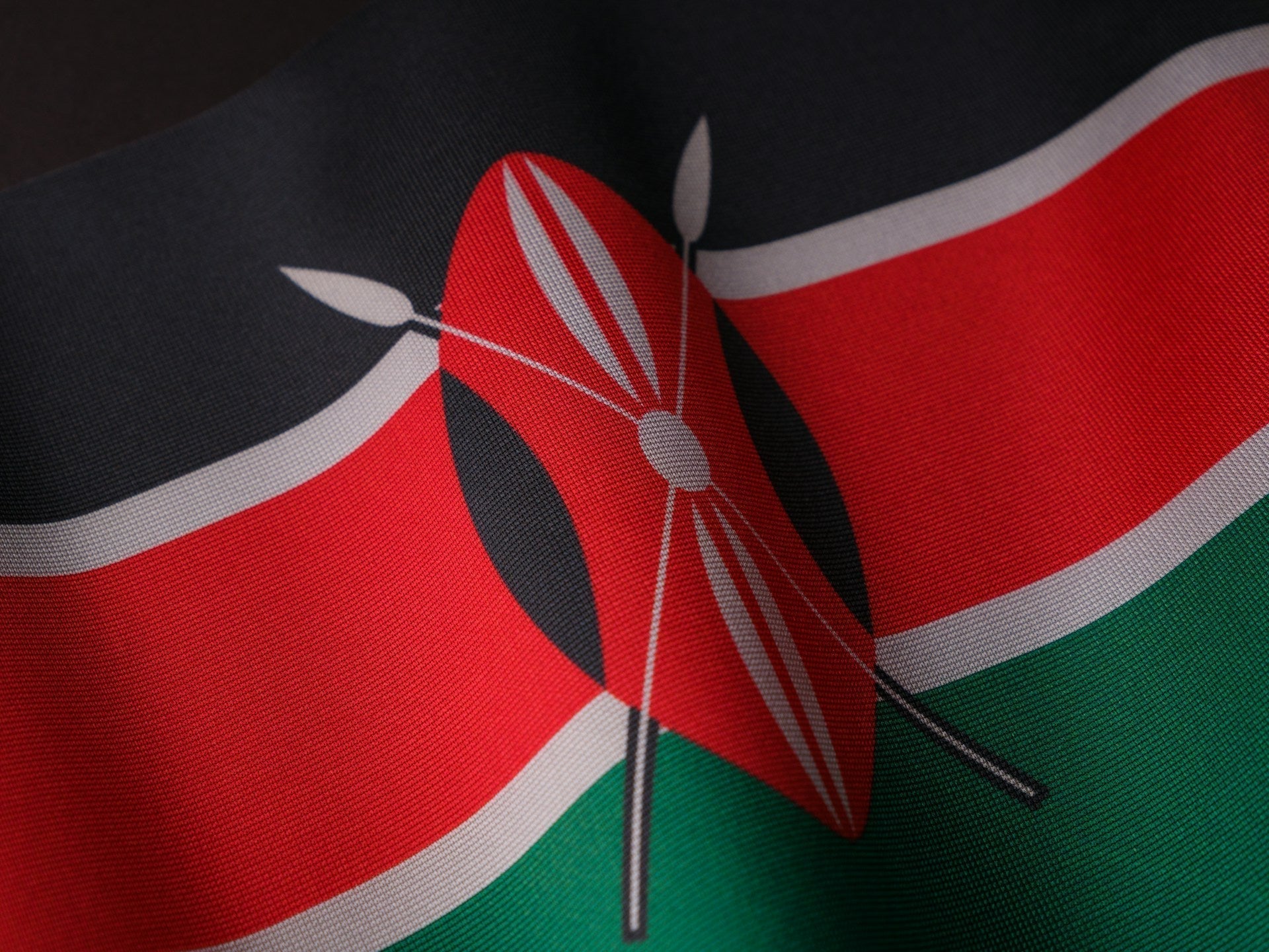 Kenyan flag shimmering