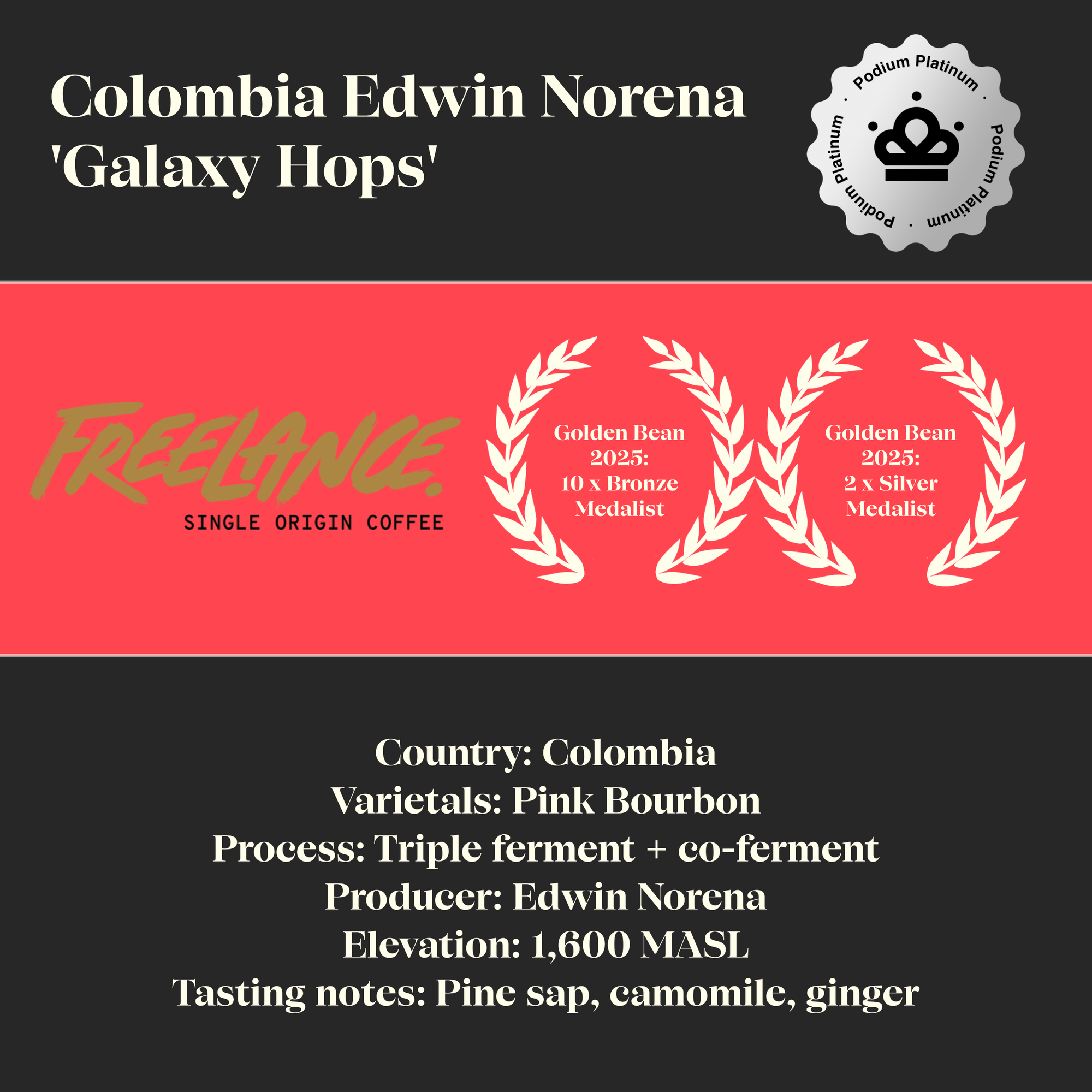 Freelance coffee colombia podium platinum