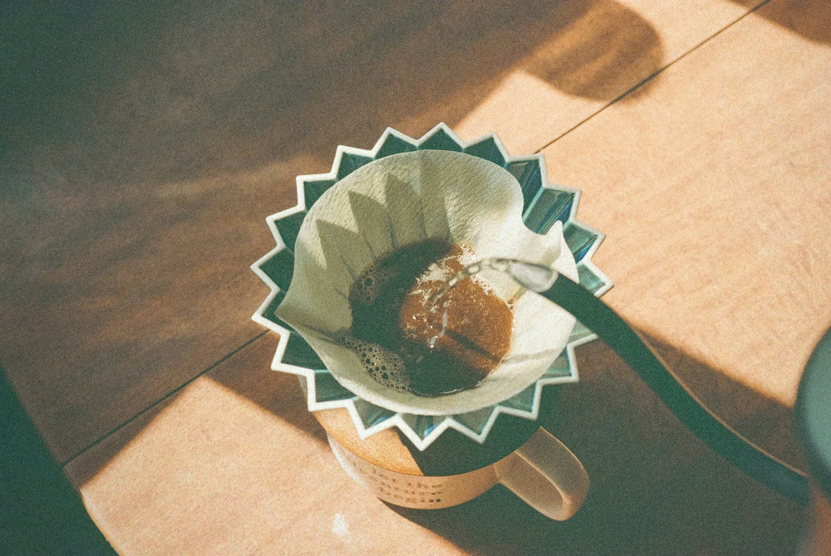 Origami Dripper being used to brew coffee