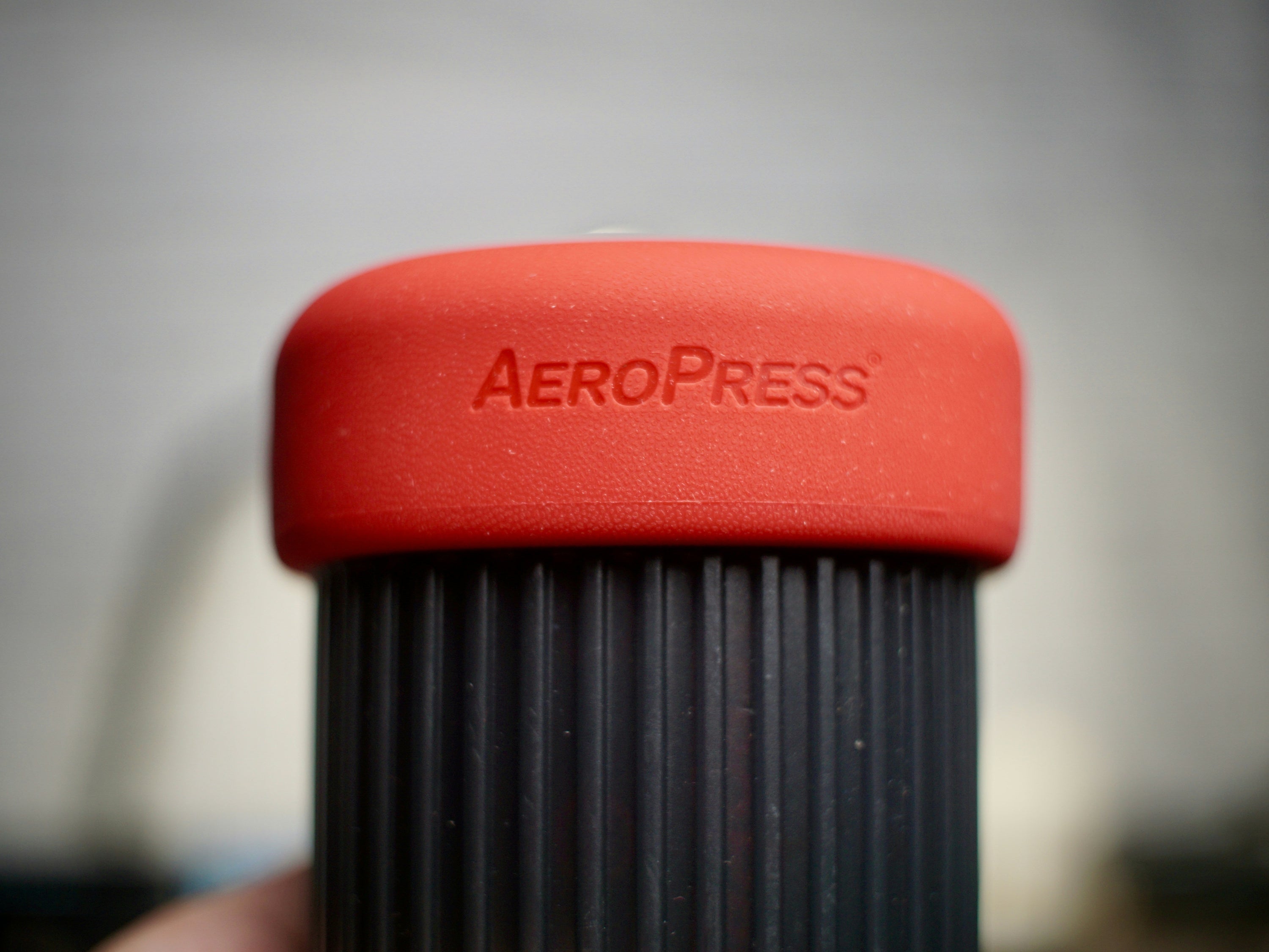 close up picture of Aeropress Go coffee maker