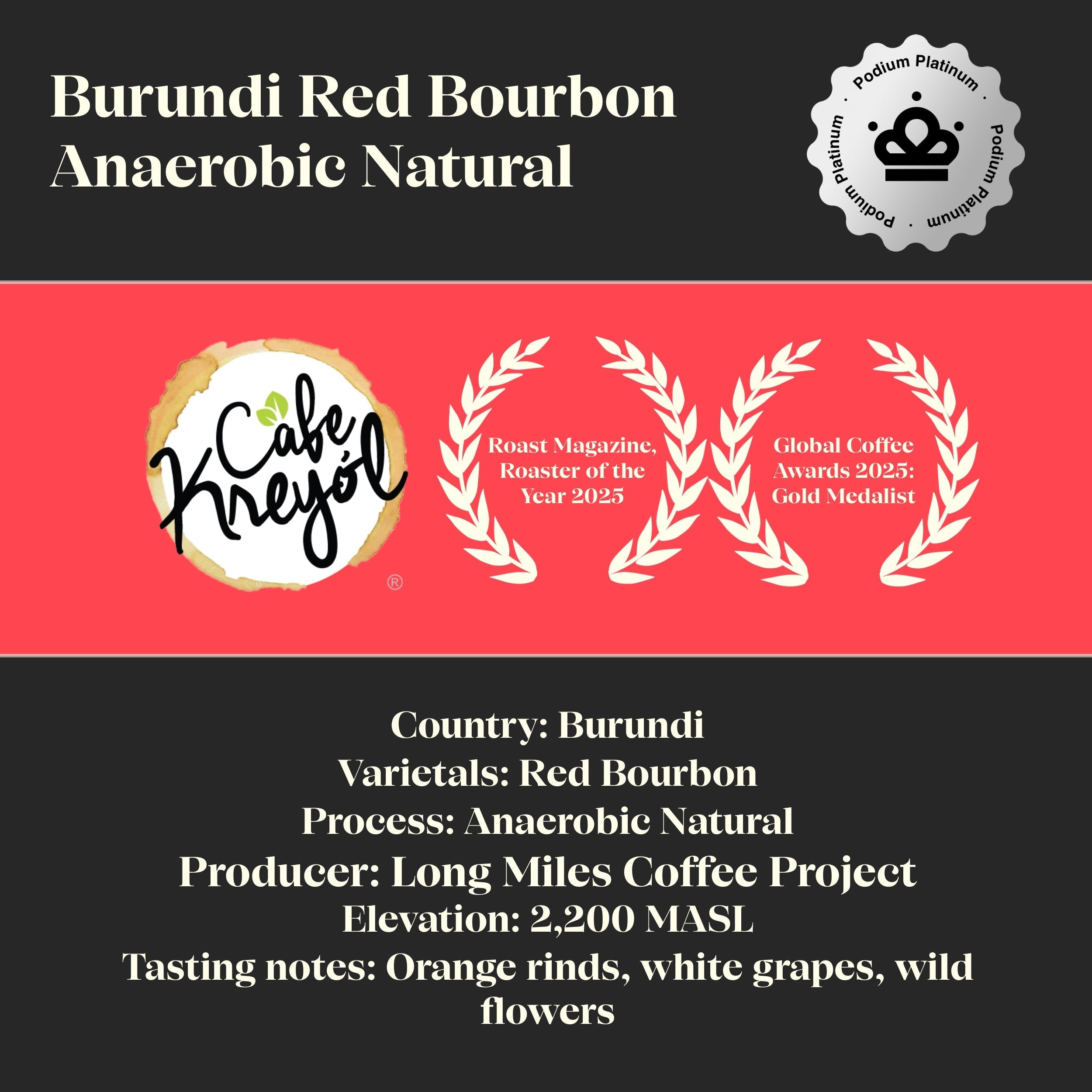 Podium Platinum Cafe Kreyol