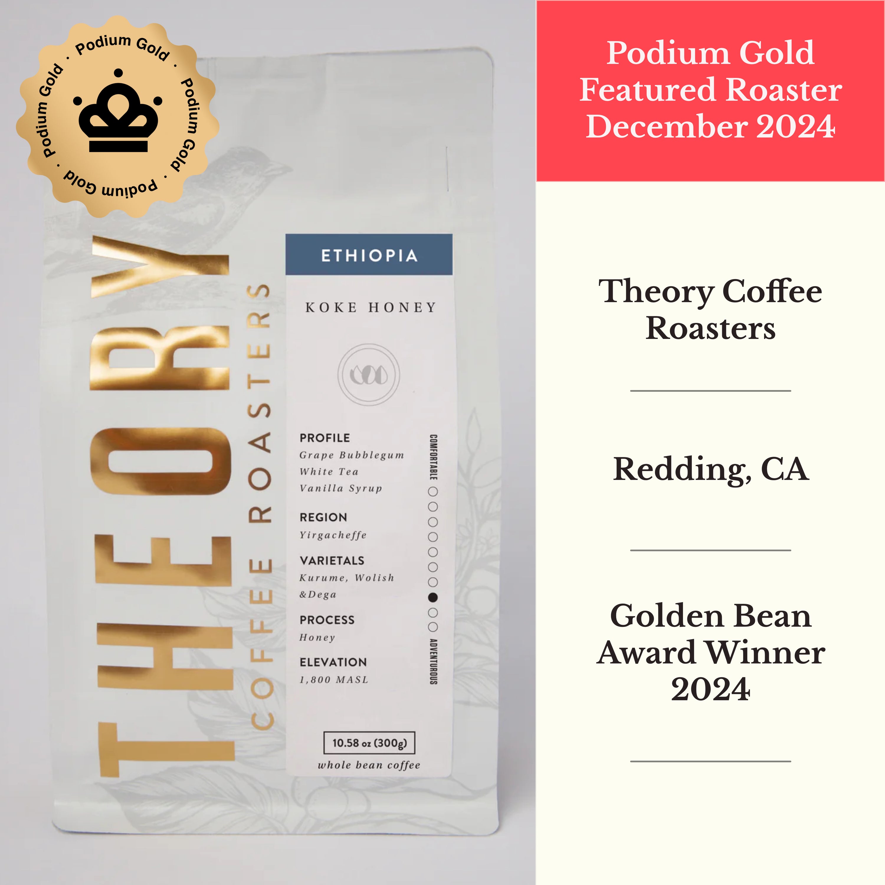 theory coffee ethiopian koke honey