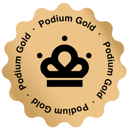 podium coffee club gold badge